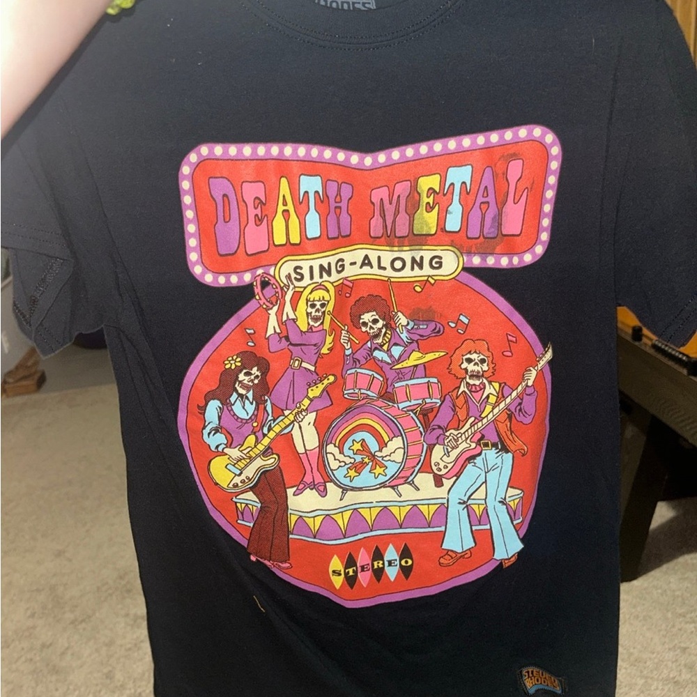 Steven Rhodes Black Graphic T-Shirt